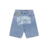Faded arch logo denim shorts