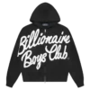 Large script logo zip through hood