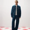 Repeat logo denim trucker jacket