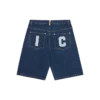 Running dog denim shorts