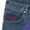 Running dog denim shorts