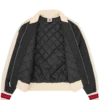 Running dog satin bomber jacket