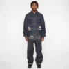 Seagull print & emb. denim jacket