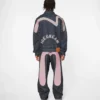 Seagull print & emb. denim jacket