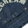 Seagull print & emb. denim jacket