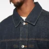 Seagull print & emb. denim jacket