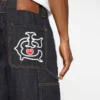 Selvedge running dog denim carpenter short