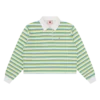 Womens popsicle striped cropped rugby shirt